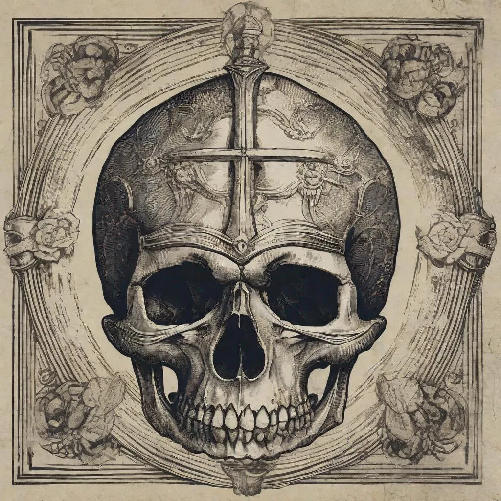 Prompt: Medieval skull