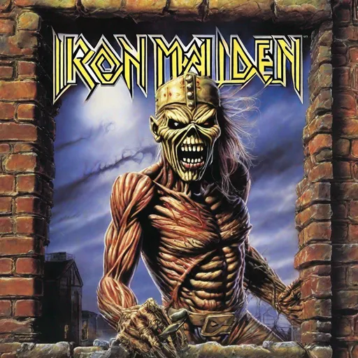 Prompt: Eddie from Iron Maiden on an album cover