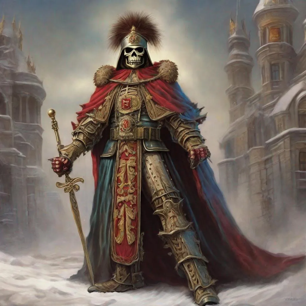 Prompt: Eddie from Iron Maiden is a tsar