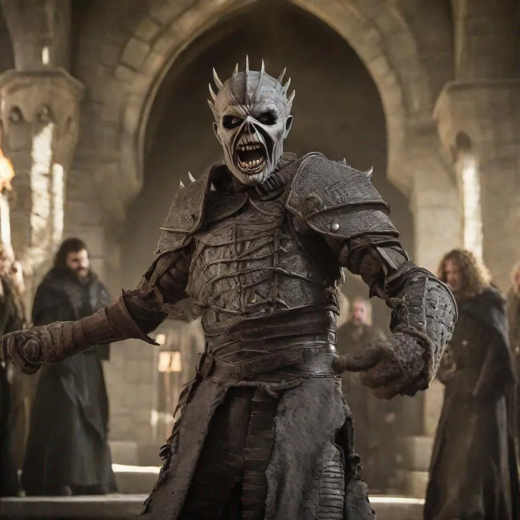 Prompt: Eddie from Iron Maiden in game of Thrones