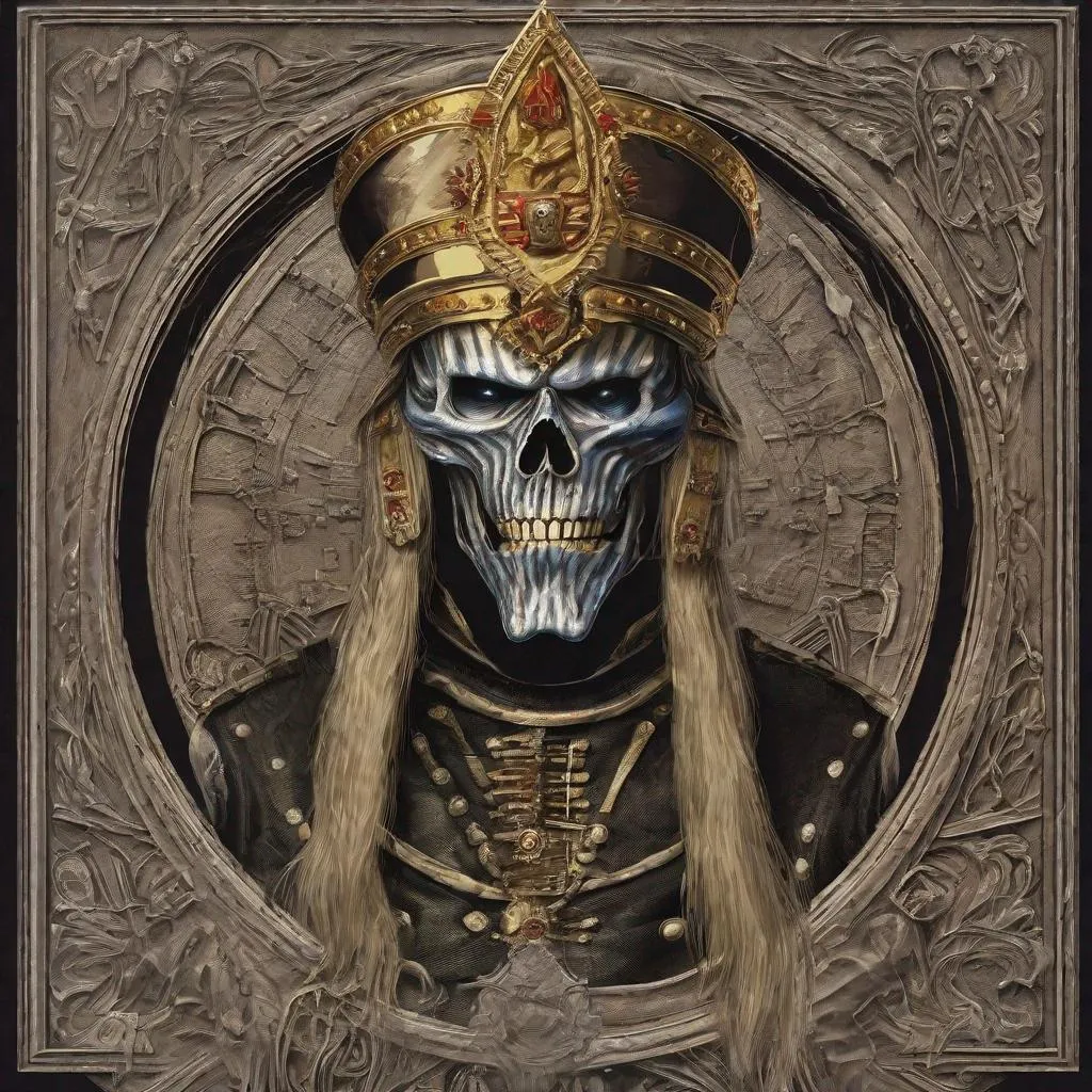 Prompt: Eddie from Iron Maiden is a tsar