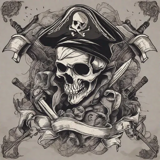 Prompt: Pirate skull