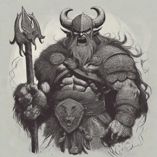 Prompt: Viking demon