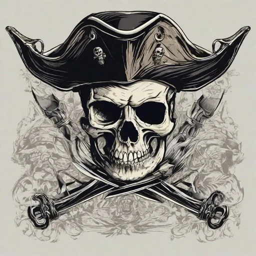 Prompt: Pirate skull