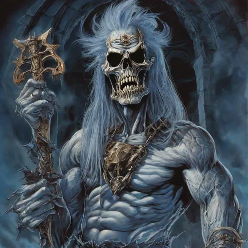 Prompt: Eddie from Iron Maiden as hades