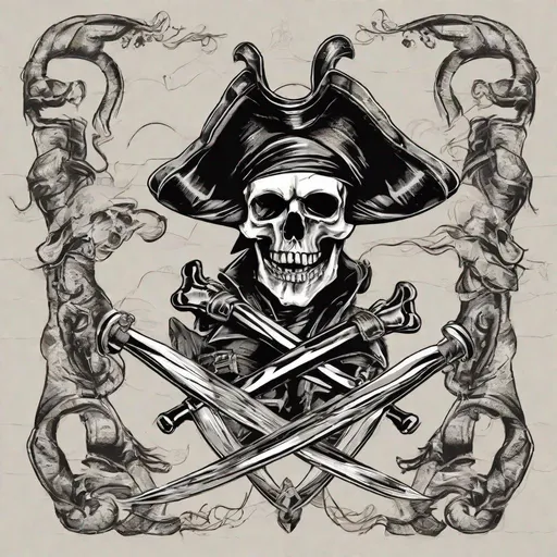 Prompt: Pirate skull