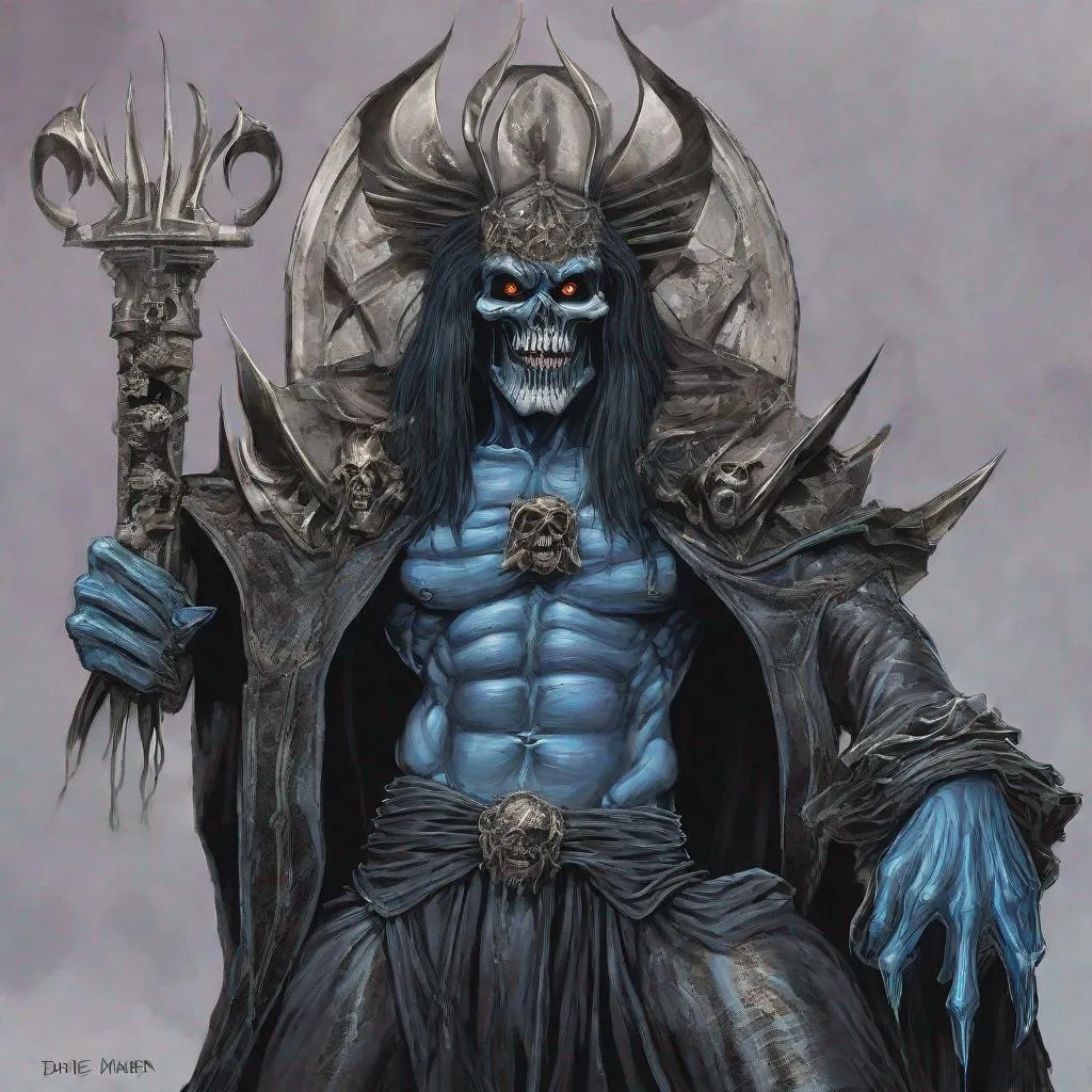 Prompt: Eddie from Iron Maiden as hades