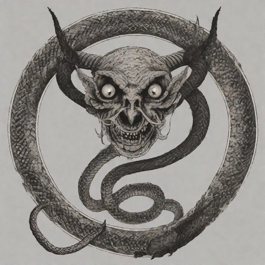 Prompt: satanic serpent