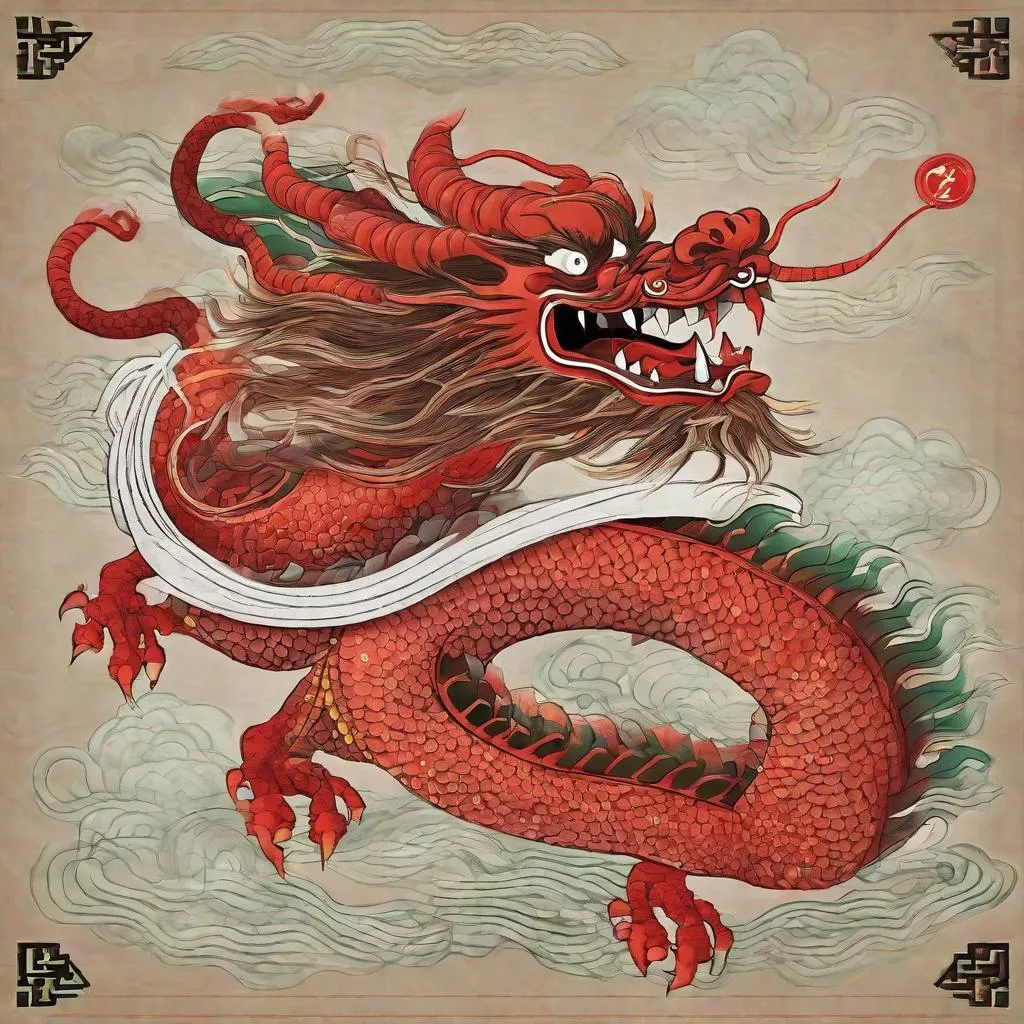 New Painting! - Chinese Wood Dragon  Dragon, Medieval paintings, Nail art  photos