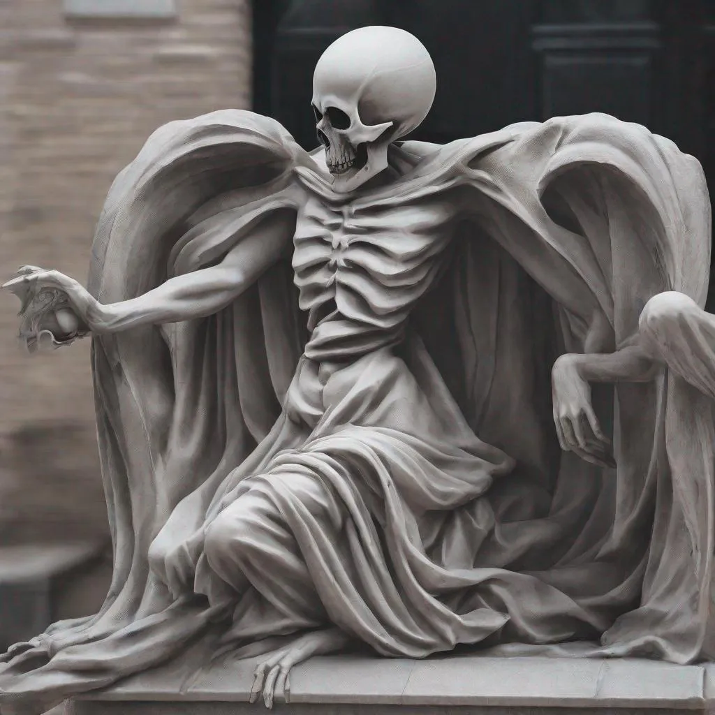 Prompt: Death statue