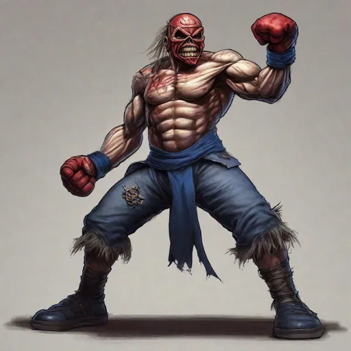 Prompt: Eddie from Iron Maiden as a fighter