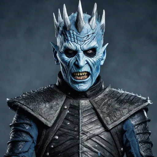 Prompt: Eddie from Iron Maiden as the night king from game of Thrones