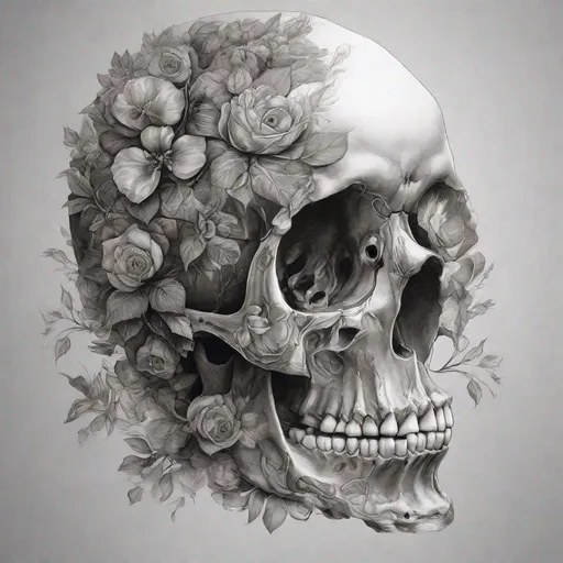 Prompt: Beautiful skull art