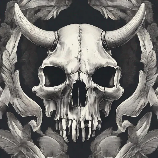 Prompt: Animal skull