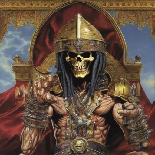 Prompt: Eddie from Iron Maiden is a sultan