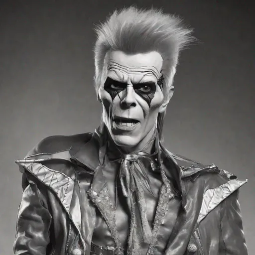 Prompt: Eddie from Iron Maiden as David Bowie 