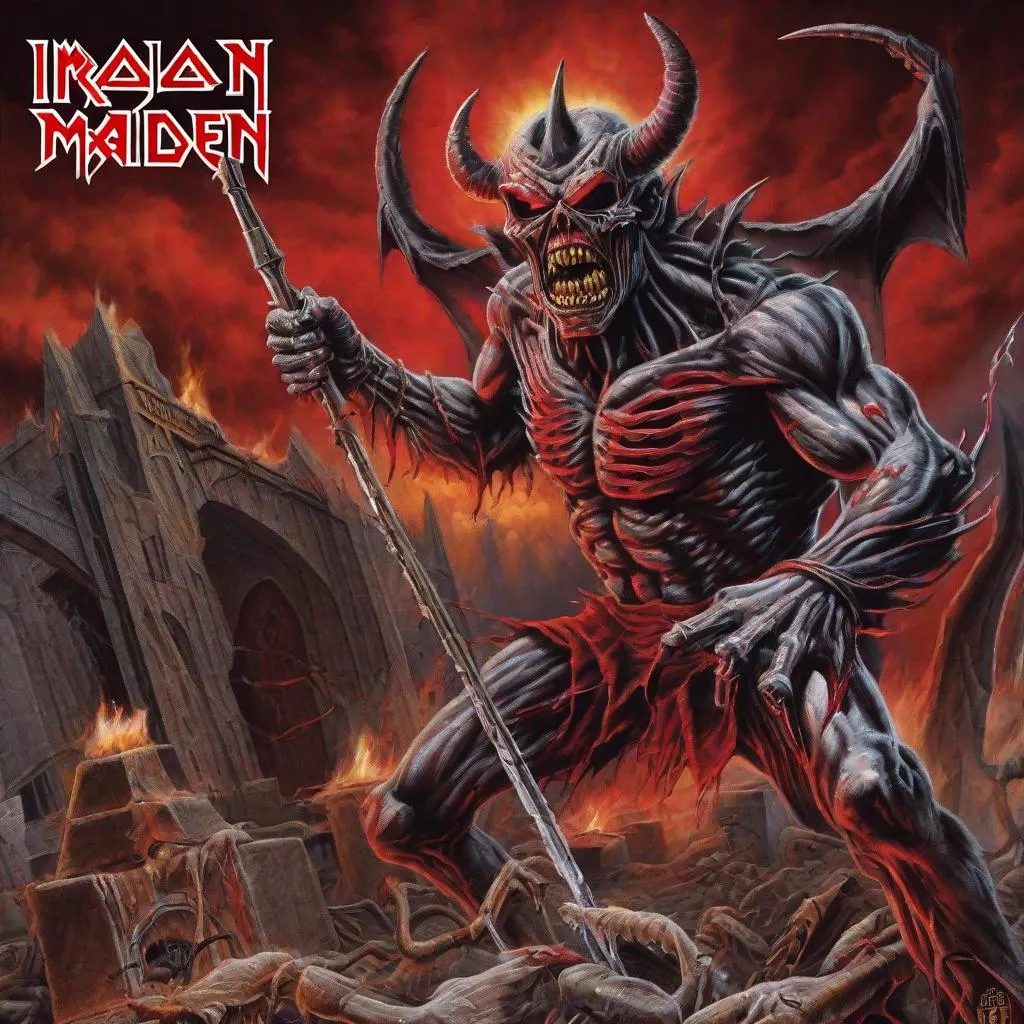 Prompt: Satan likes Iron Maiden