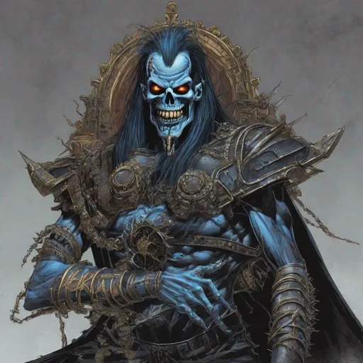 Prompt: Eddie from Iron Maiden as hades