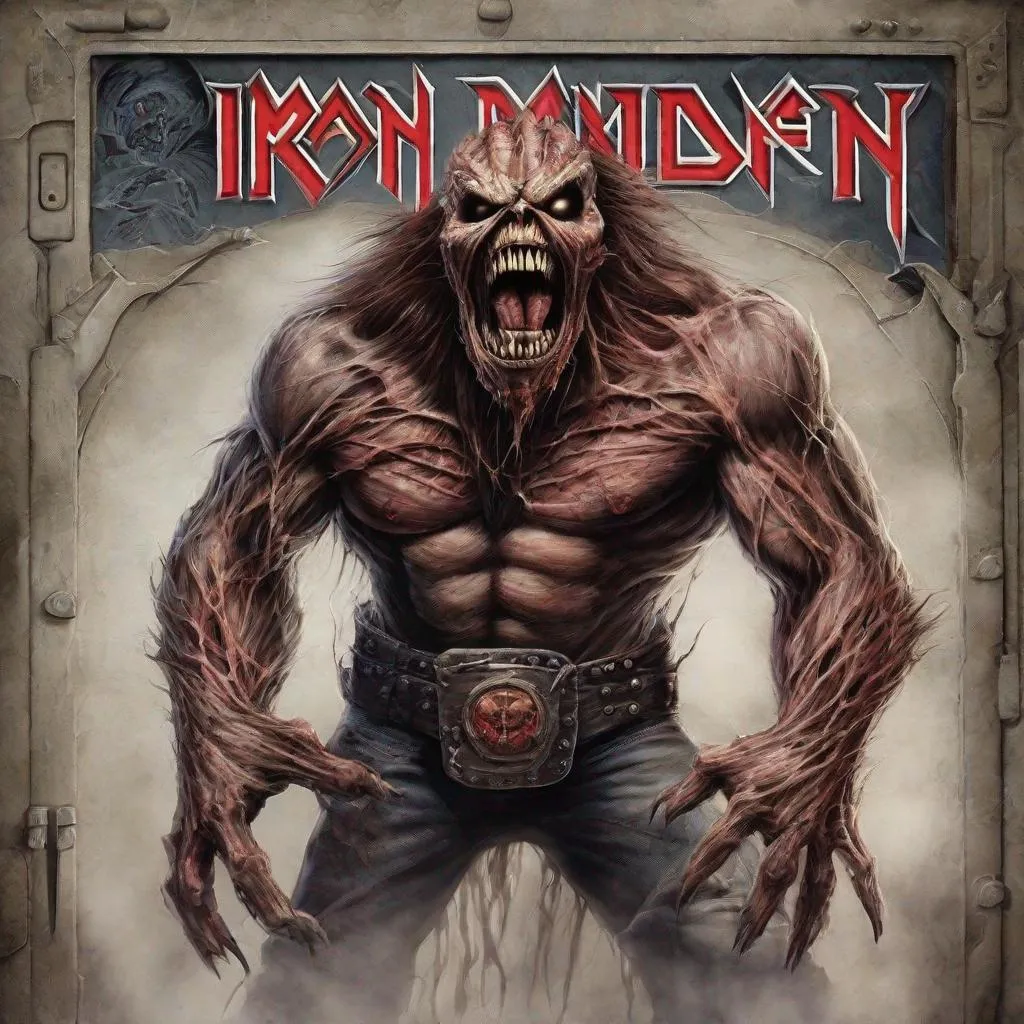 Prompt: Eddie from Iron Maiden is the beast