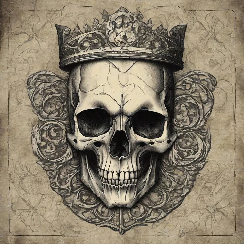 Prompt: Medieval skull