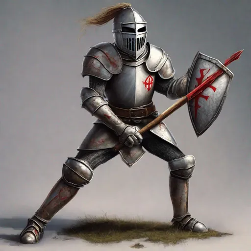 Prompt: Eddie from Iron Maiden as a knight