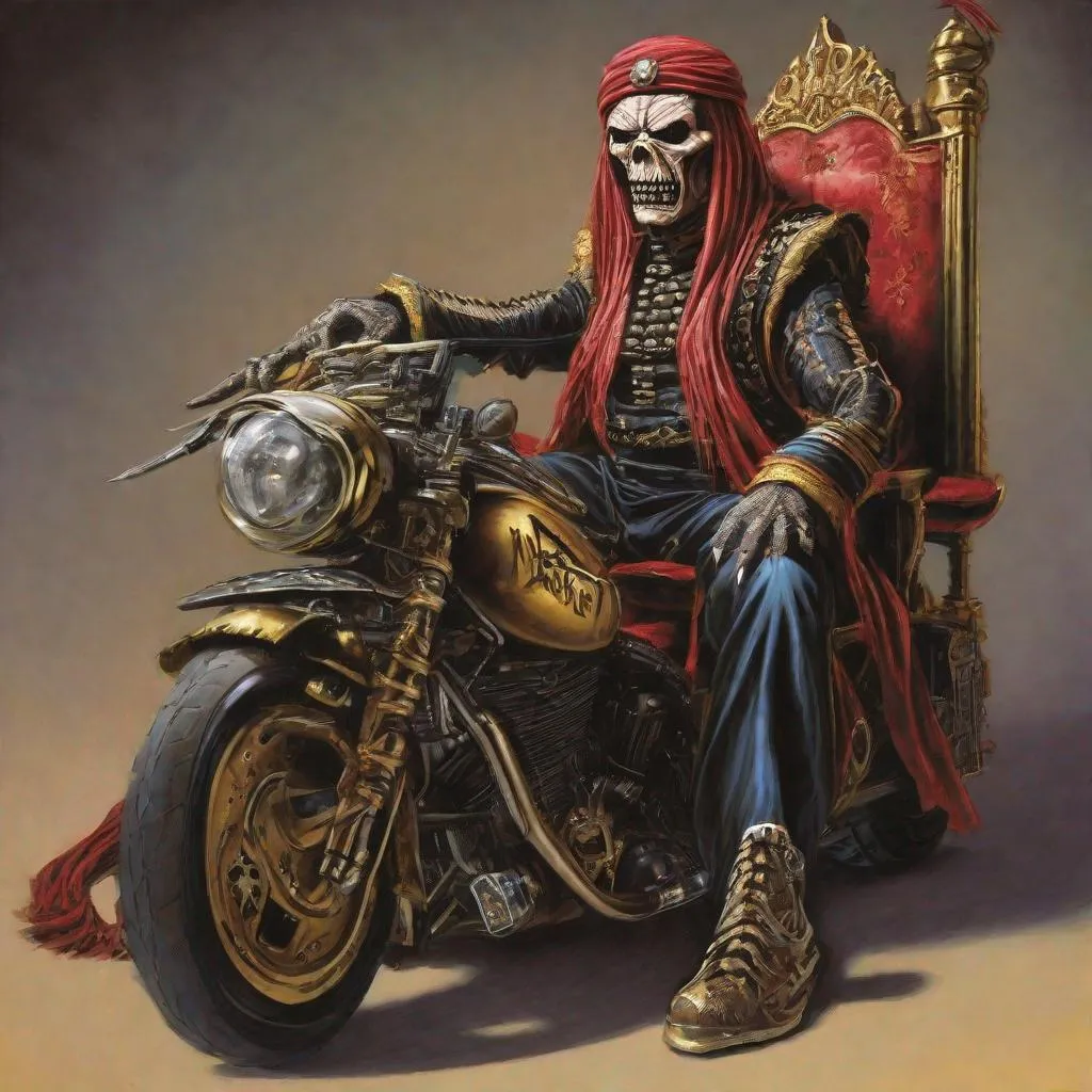 Prompt: Eddie from Iron Maiden is a sultan