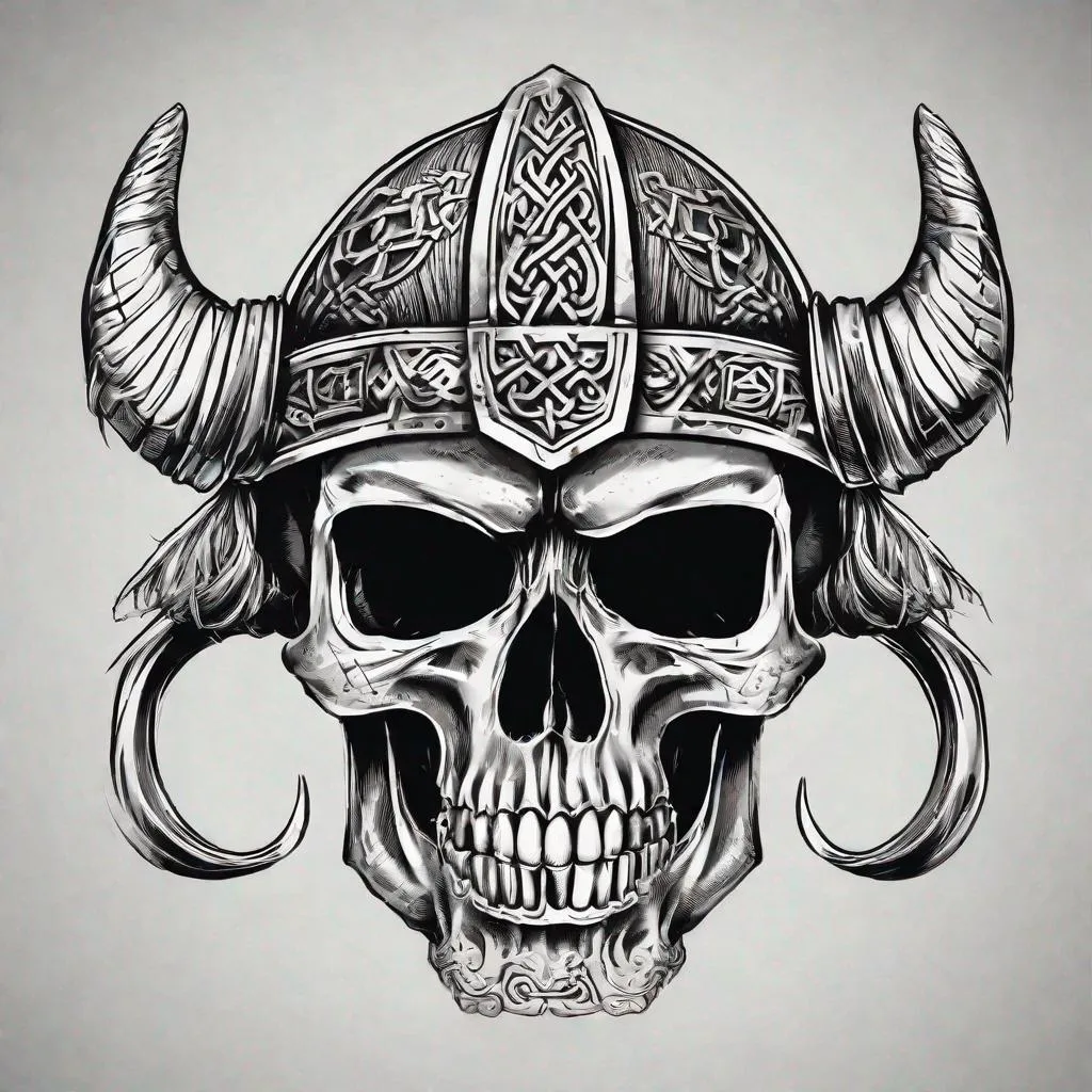 Prompt: Viking skull