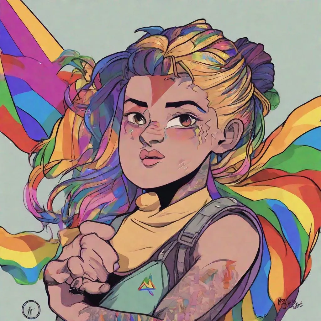 Prompt: lgbtqia+ fighter