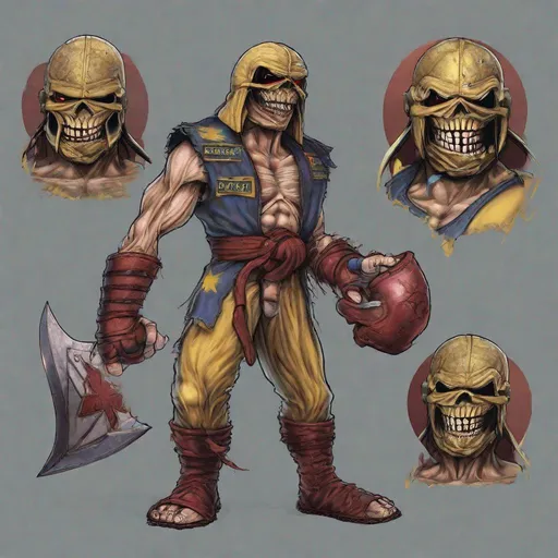 Prompt: Eddie from Iron Maiden as a fighter