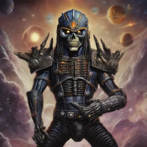 Prompt: Eddie from Iron Maiden as a centauri