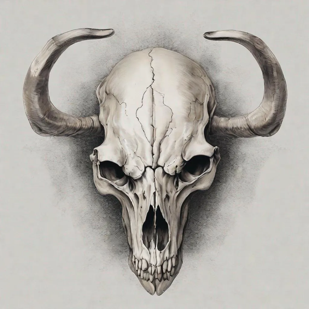 Prompt: Animal skull