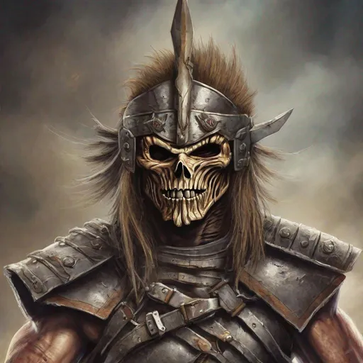 Prompt: Eddie from Iron Maiden as a warrior