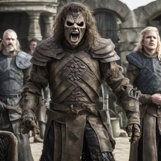 Prompt: Eddie from Iron Maiden in game of Thrones