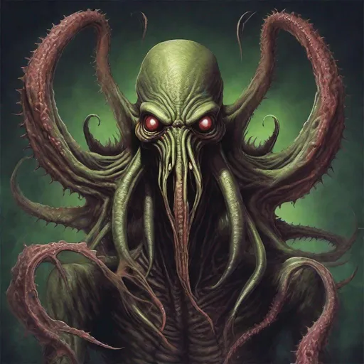 Prompt: Eddie from Iron Maiden is cthullu