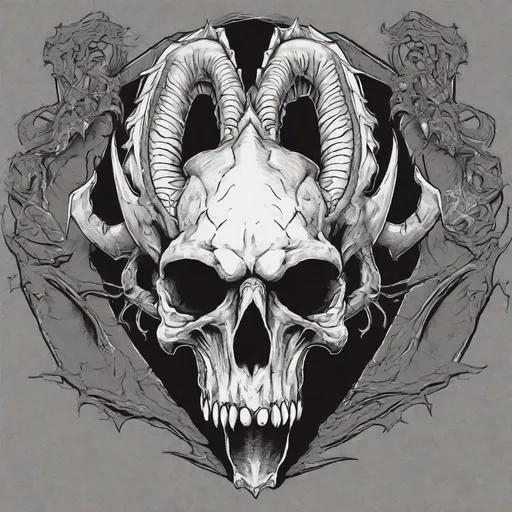 Prompt: Dragon skull
