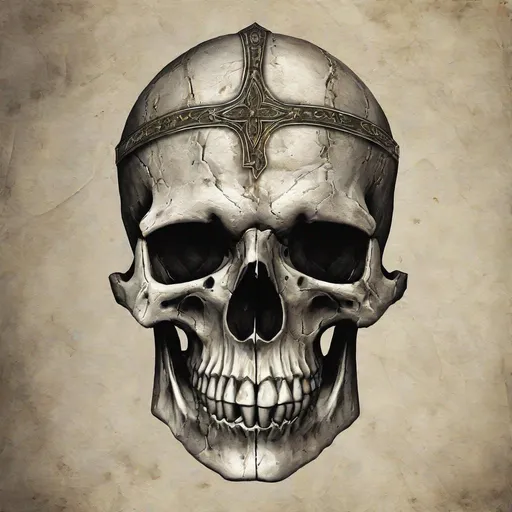 Prompt: Medieval skull