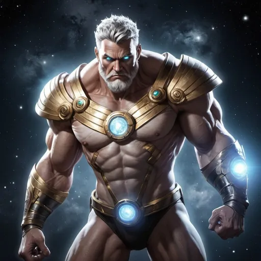 Prompt: Meet Atlas, the enigmatic hero with extraordinary abilities. Born under the light of a rare cosmic event, Atlas possesses powers beyond human comprehension. His strength rivals that of a hundred men, his speed surpasses the swiftest creatures, and his intellect is unmatched by any mortal mind.