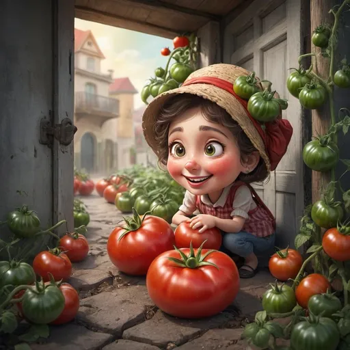 Prompt: Once upon a time, there lived a kind-hearted lady named Mrs. Tomato. Despite her goodness, she couldn't find happiness because she didn't know where to channel her kindness and love, being all alone in the world. One day, the spirit of all tomatoes appeared and told her that she would bring joy to everyone with her kindness and care, and she would have many friends. The next day, she woke up, and one by one, people on the streets started asking her for help: some asked her to carry their bags, others asked for a coin, and some asked for directions to their destination. And so, Mrs. Tomato gained many friends and her social circle and responsibilities grew. "So, this is happiness," thought Mrs. Tomato, as she fell into a peaceful sleep.