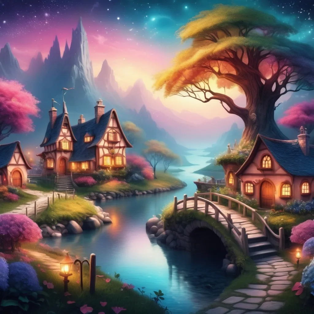 Prompt: Create magical scenery of enchanting emotions