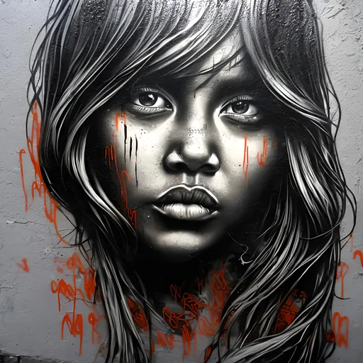 Prompt: a-highly-detailed-beautiful-portrait-in-the-style-of-graffiti-street-art no background
