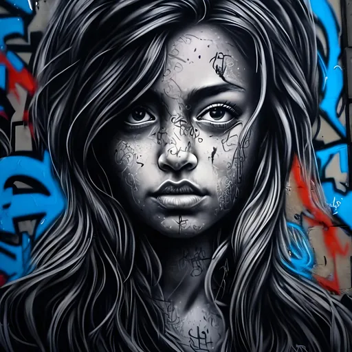 Prompt: a-highly-detailed-beautiful-portrait-in-the-style-of-graffiti-street-art