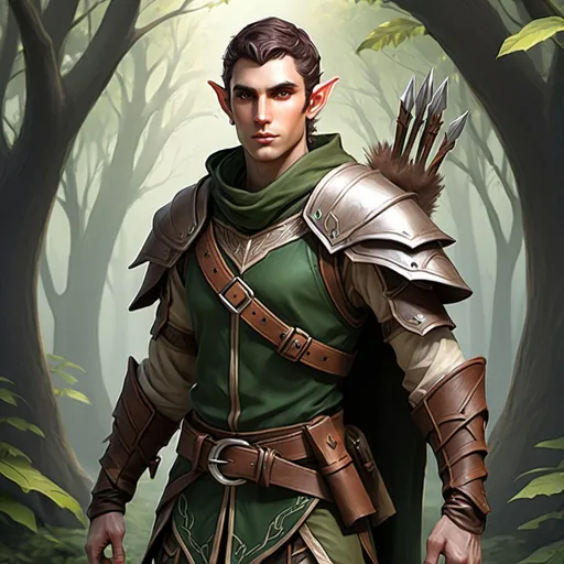 Prompt: male elf ranger