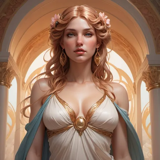 Prompt: full body portrait of Aphrodite, intricate, highly detailed, digital painting, artstation, concept art, smooth, sharp focus, illustration, Unreal Engine 5, 8K, art by artgerm and greg rutkowski and alphonse mucha