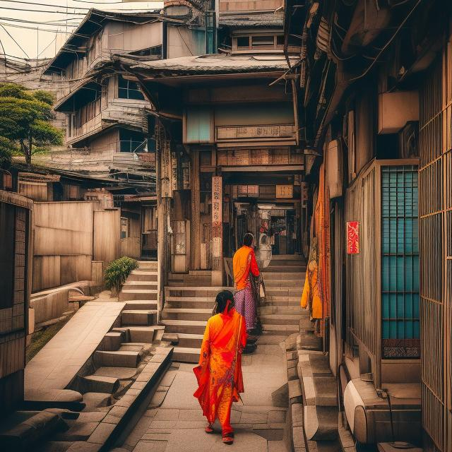 Prompt: I’m writing a rock album called Kansai section, yes the name is inspired from a locality in India and not the japanese kansai, but can you make an album cover art (not emphasising on the location Kansai section but the vibe the name gives out)