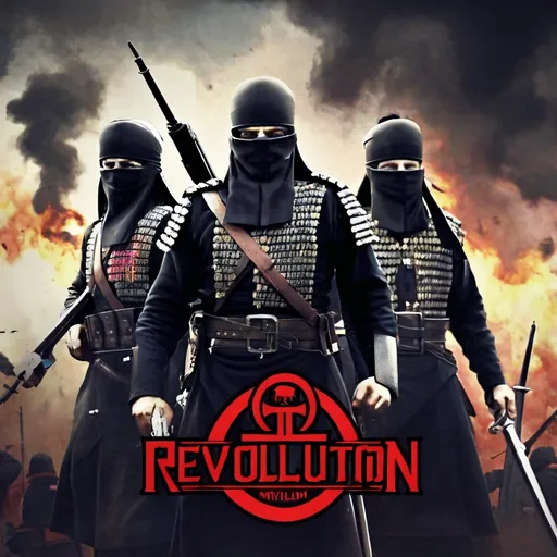 Prompt: Millitariy clan with the name REVOLUTION