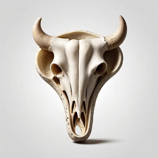 Prompt: Detailed logo of a cow's bone marrow, organic texture, high quality, minimalist design, monochrome, professional lighting, detailed shading, intricate lines, clean and sharp, artistic rendering, subtle reflections, highres, ultra-detailed, logo, monochrome, organic texture, minimalist, professional lighting