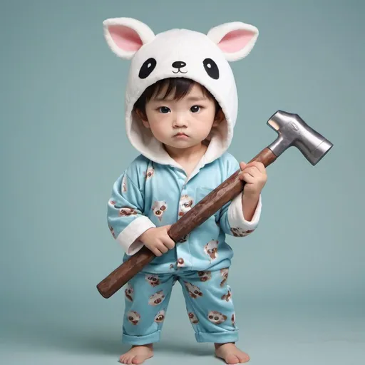 Prompt: boy holding a hammer
cute
handsome
carrying a gun
Korean
animal wearing pajamas