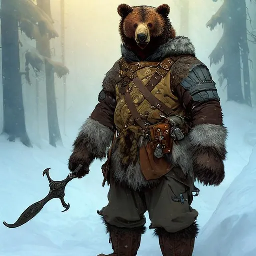 Prompt: Ivan garcia filho

Prompt

A medieval anthropomorphic werebear wearing an artic explorer outfit with adventuring gear full of pockets and harness holster belts in the middle of a snowstorm , a stunning Alphonse Mucha's masterpiece in <mymodel> sci-fi fantasy artstyle by Anders Zorn and Joseph Christian Leyendecker , neat and clear tangents full of negative space , a dramatic lighting with detailed shadows and highlights enhancing depth of perspective and 3D volumetric drawing , a vibrant and colorful high quality digital painting in HDR