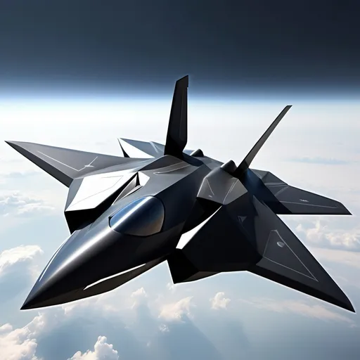 Prompt: A Futuristic Stealth Fighter Jet