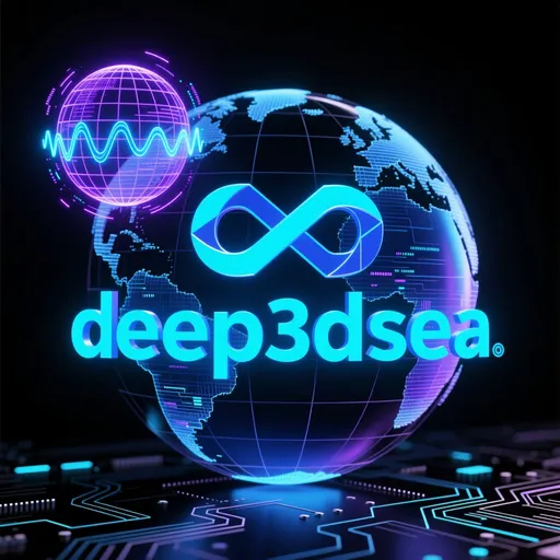 Prompt: deep3dsea logo
